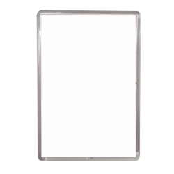 Photo d'un magnet rectangulaire en métal avec un fond blanc qui peut être personnalisé.