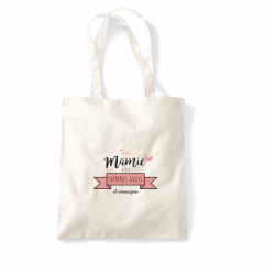 Tote bag "avec mamie c'est...