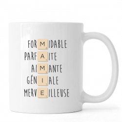 Mug céramique "Mamie scrabble"